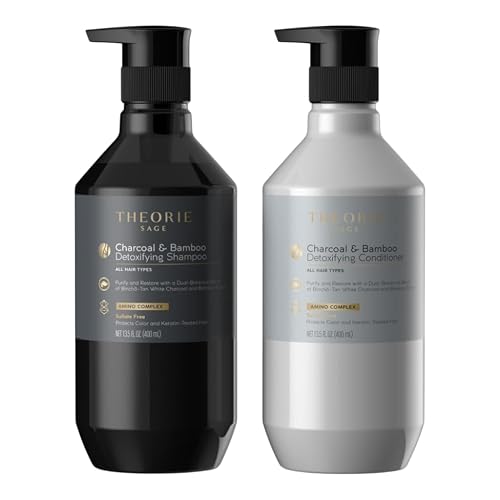 Charcoal & Bamboo Detoxifying Shampoo & Conditioner Set 13.5 fl. oz. (400ml)