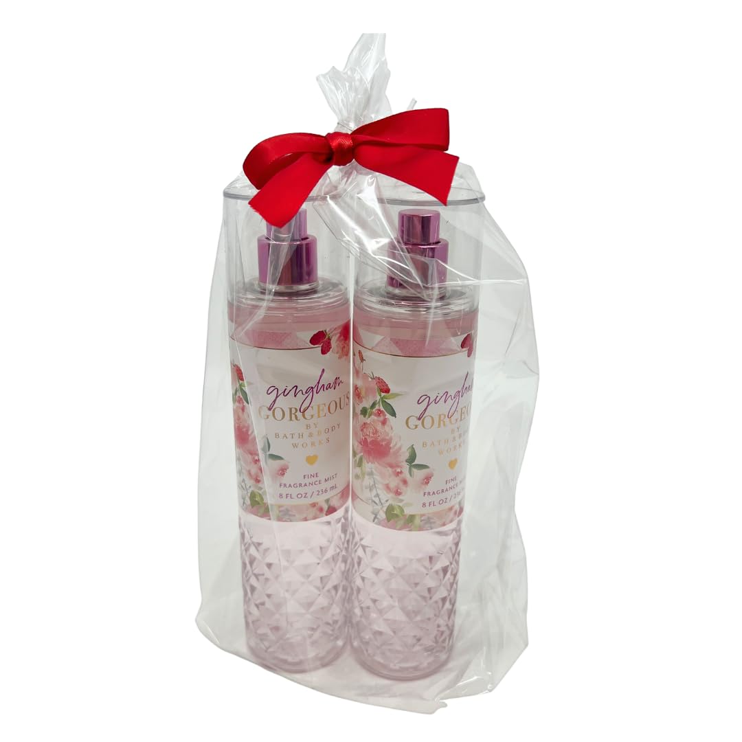 Bath and Body Works GINGHAM GORGEOUS Mist 8 Fluid Ounce (2023 Limited Edition) Pack of 2 Gift Set