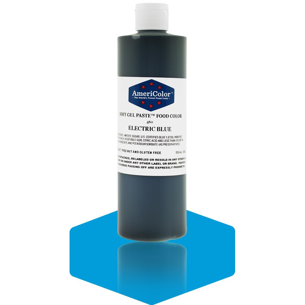 ELECTRIC BLUE 13.5 Ounce Soft Gel Paste Food Color