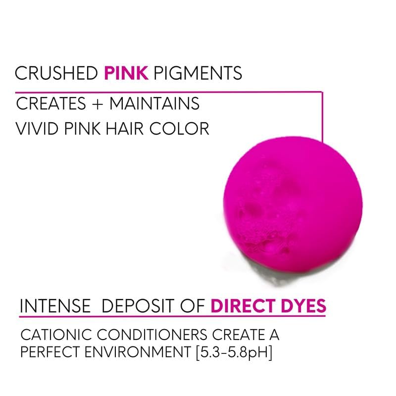 Watercolors Intense Color Depositing Shampoo, Semi Permanent Hair Color 8.5 oz - PINK