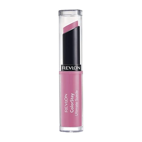REVLON ColorStay Ultimate Suede Lipstick, Longwear Soft, Ultra-Hydrating High-Impact Lip Color, Formulated with Vitamin E, Silhouette (001), 0.09 oz