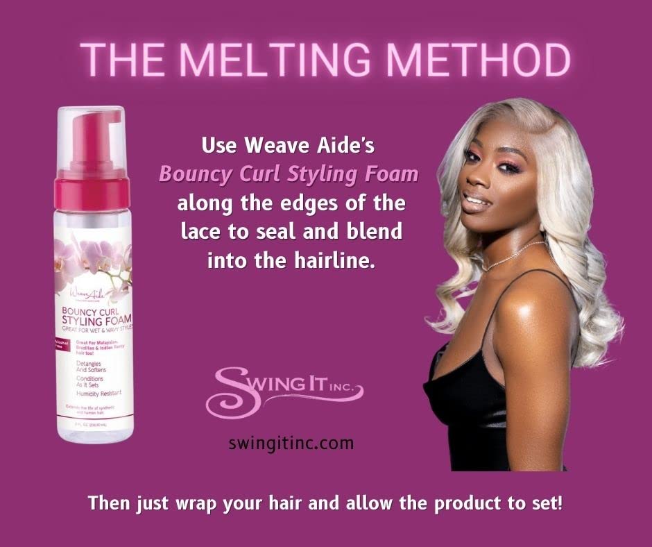 Weave Aide Bouncy Curl Styling Mousse - 8 oz. Frizz Control for Curl Definition and Enhancement, Anti-Frizz Formula