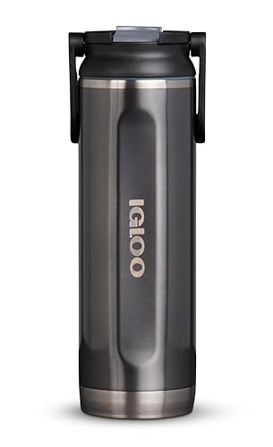Igloo, 20 OZ Stainless Steel, Sport Sipper Bottle Carbonite