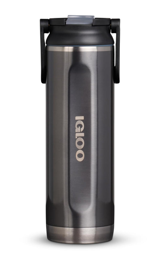 Igloo, 20 OZ Stainless Steel, Sport Sipper Bottle Carbonite
