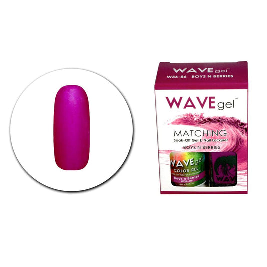 WAVEGEL Soak-0ff Gel & Nail Lacquer Matching Duo Set - Boys N' Berries - W3686-86 I 0.5 Oz Beauty & Personal Care WAVE gel