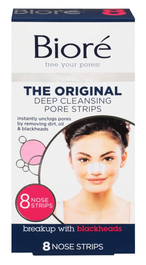 Biore Deep Cleansing Pore Strips, 8 Nose Strips. (Pack of 2)