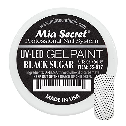 Mia Secret Professional Nail System UV/LED Gel Paint - 5 grams (Black Sugar) Beauty & Personal Care Mia Secret