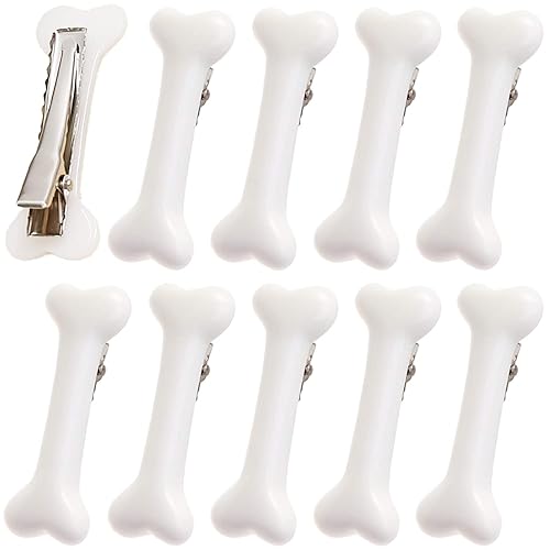 10PCS Dog Bone Hair Clips Decorative Side Band Clips Hairpins Alligator Barrettes Cosplay Costume Hair Accessories for Christmas Halloween 5Pairs