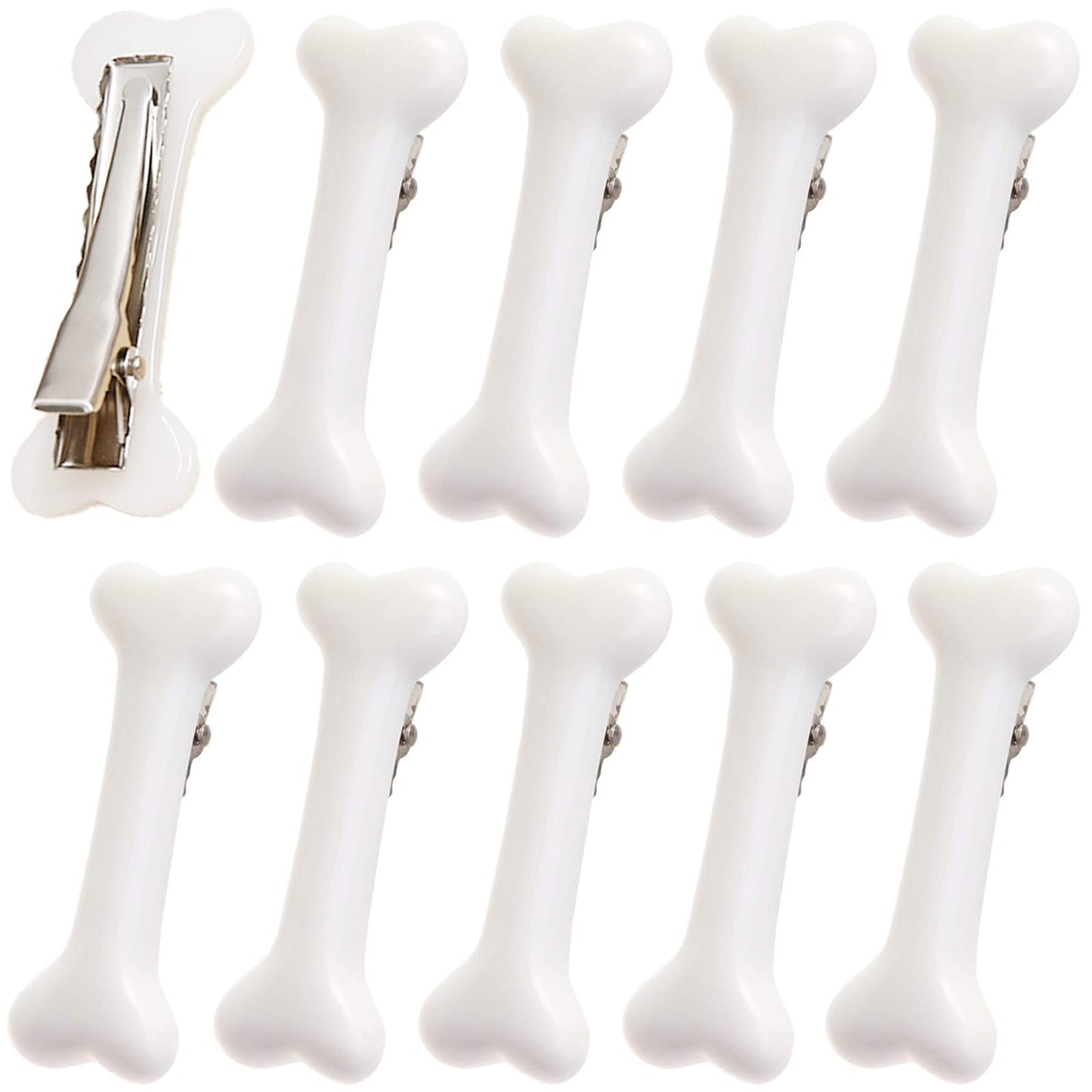 10PCS Dog Bone Hair Clips Decorative Side Band Clips Hairpins Alligator Barrettes Cosplay Costume Hair Accessories for Christmas Halloween 5Pairs