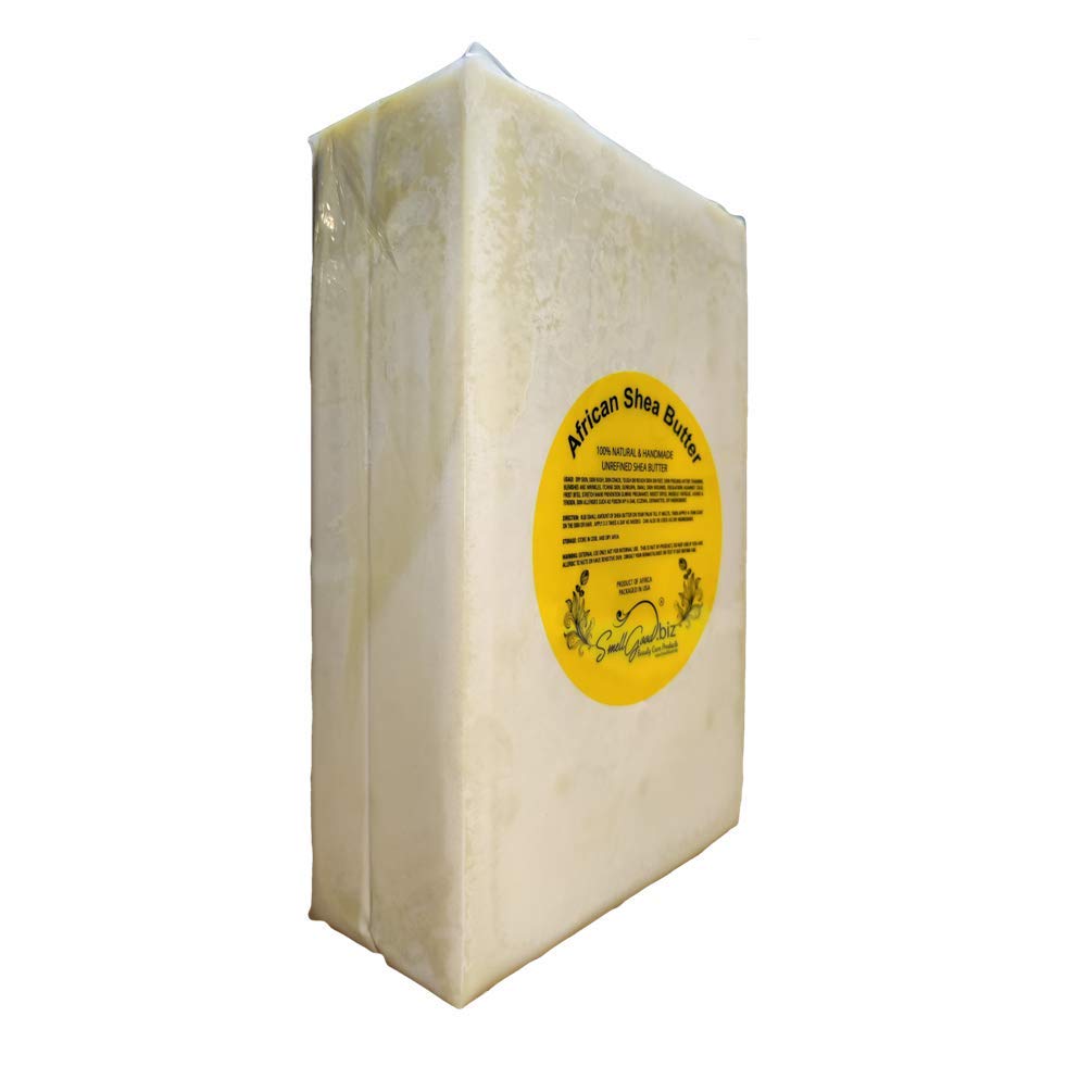 SmellGood Raw Unrefined Ivory Shea Butter TOP Grade From Ghana 5 lbs- SOFT