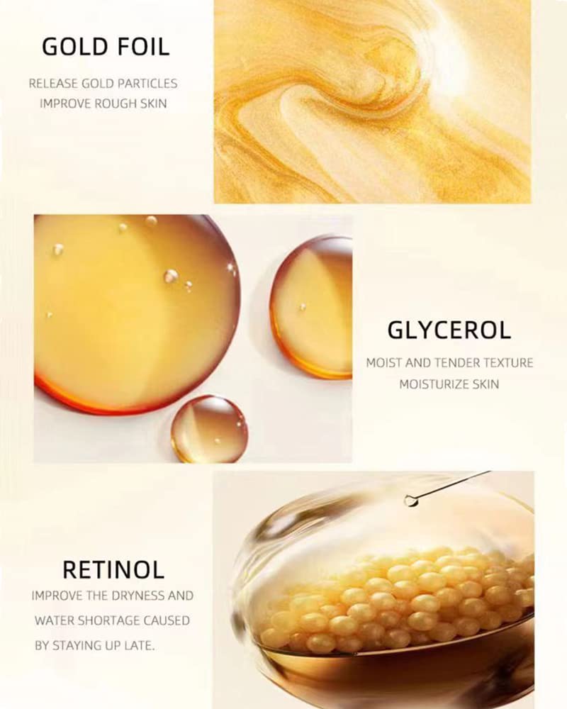 Retinol Snake Venom Gold Peel-Off Mask 100g – Anti-Aging Face Mask to Reduce Wrinkles, Fine Lines, Acne & Minimize Pores, Moisturizing