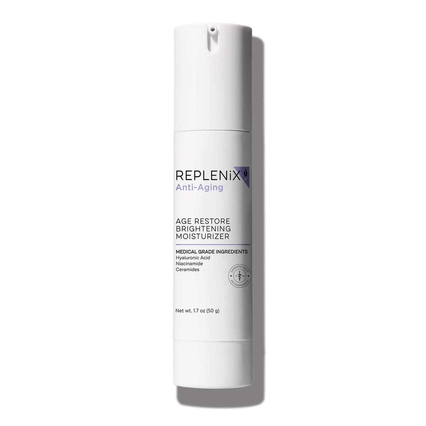 Replenix Age Restore Brightening Face Moisturizer with Hyaluronic Acid, Niacinamide & Ceramides, Medical-Grade Oil-Free Facial Cream for Mature Skin