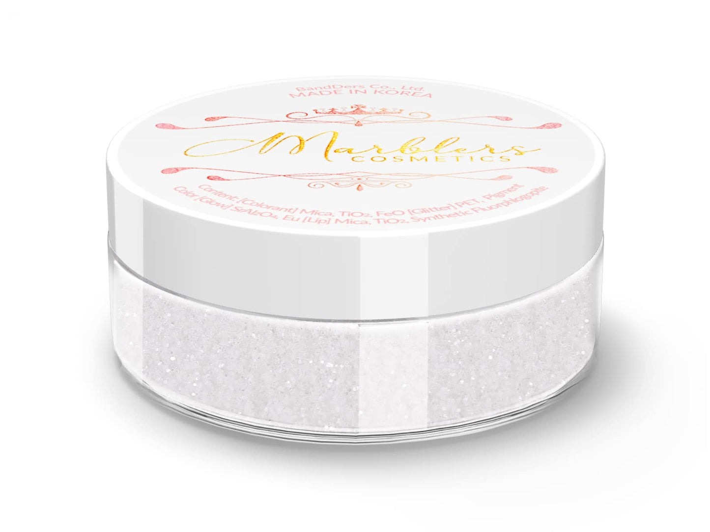 MARBLERS Twinkle Face & Body Glitter [Glass White] 0.18oz (5g) | Fine | Non-Toxic | Vegan | Cruelty-Free | Festival, Rave & Party Makeup | Eye, Hair