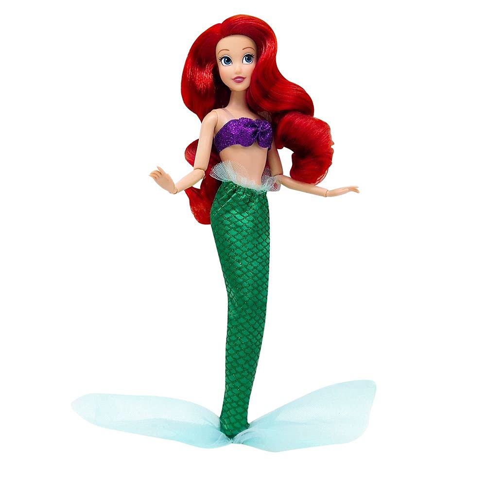Disney Store Official Disney Princess Classic Doll (Ariel from The Little Mermaid), 11 Inches, Includes Brush with Molded Details, Fully Posable Toy…