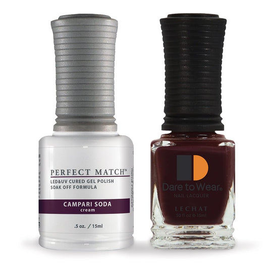 LeChat - Perfect Match Gel Polish - Campari Soda - Deep Raisin with Cream Finish - (0.5 Ounce) - Easy Application - Soak Off Formula Beauty & Personal Care LECHAT