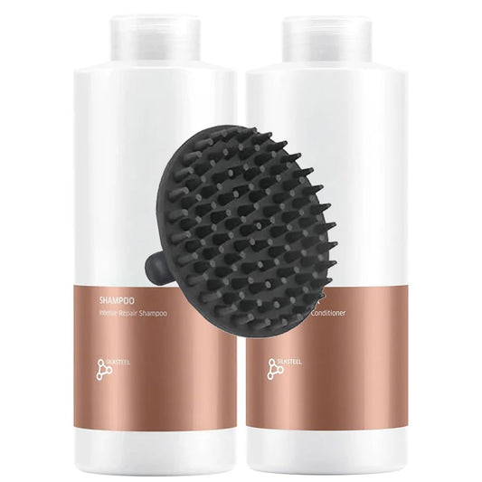 Fusion Intense Repair Shampoo & Conditioner 1 Liter Duo Set + M Hair Designs Scalp Brush | Fusionplex Shampoo and Conditioner - for Nourishing Beauty & Personal Care M Hair Designs