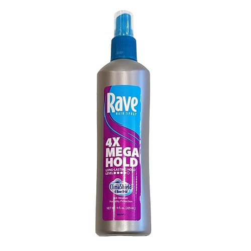 Rave 4X Mega Hairspray with Clima Shield, Unscented 11 oz (Pack of 6)