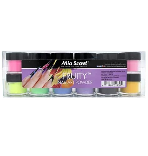 Mia Secret Professional acrylic powder Fruity Bar collection 12 piece or single jar Pick Yours (12 PIECE COLLECTION) Beauty & Personal Care Mia Secret