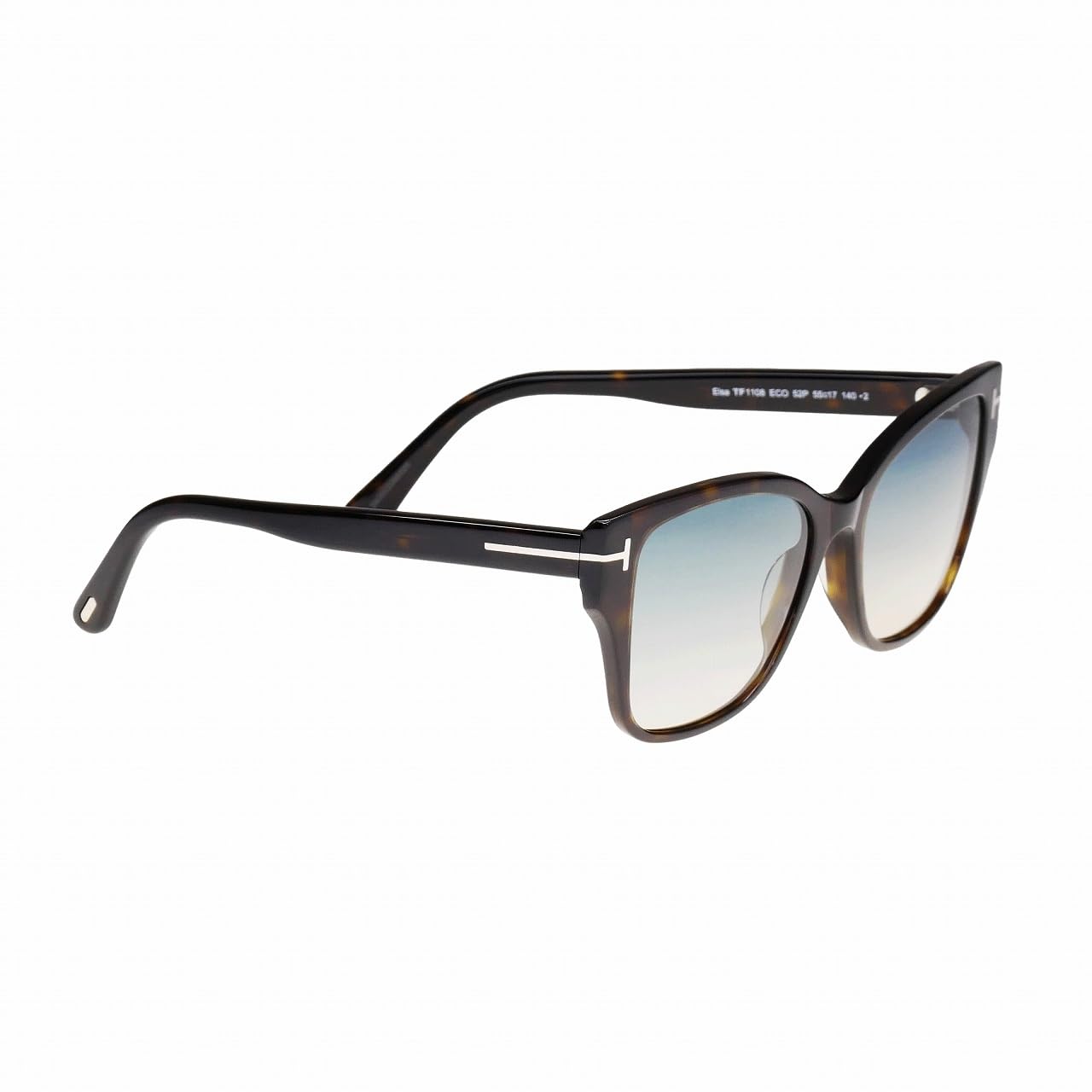 Tom Ford ELSA FT 1108 Dark Tortoise/Green Shaded 55/17/140 women Sunglasses