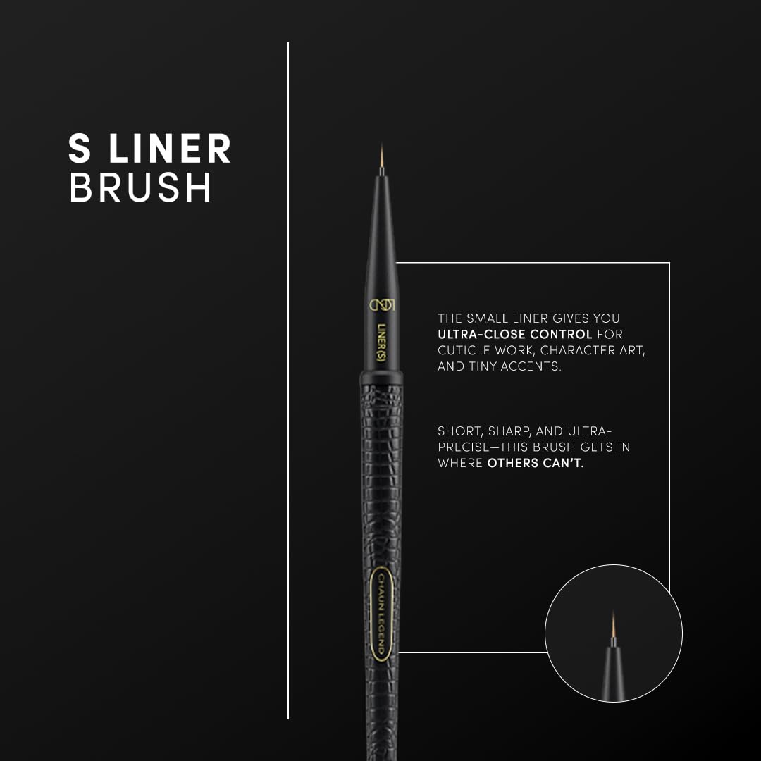 Chaun Legend Nail Art Brush - S Liner (for French tips, seamless ombré fades, clean line work, or 3D art) Beauty & Personal Care Chaun Legend Professional Nails