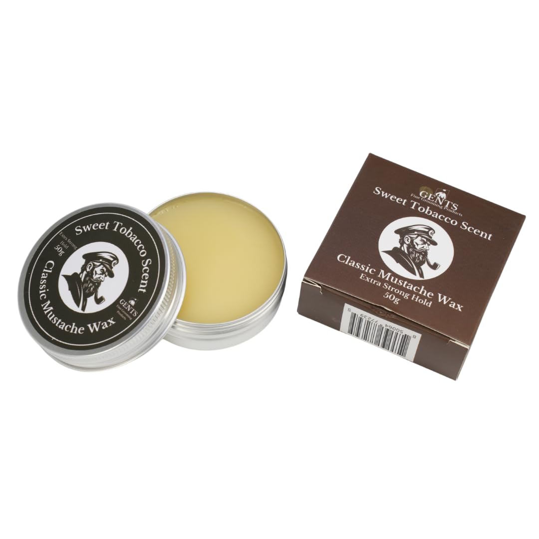 G.B.S Strong Hold Sweet Tobacco Scented Mustache Wax, Easy Application, Restyleable, long lasting hold with Styling Comb (1.7 oz) (Pack of 1, Sweet Beauty and Personal Care G.B.S