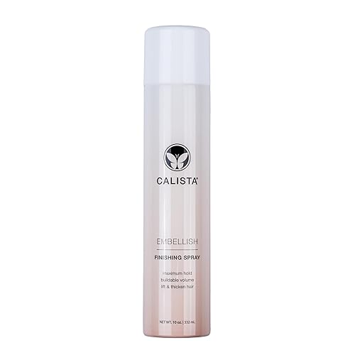 CALISTA Embellish Finishing Spray | Strong Hold Finishing & Styling Hairspray | Shiny & Soft Finish | Frizz Protection & Weather Control | All Hair