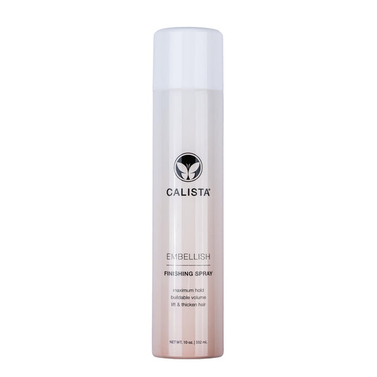 CALISTA Embellish Finishing Spray | Strong Hold Finishing & Styling Hairspray | Shiny & Soft Finish | Frizz Protection & Weather Control | All Hair