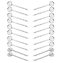 Lasenersm 20 Pieces Metal Bobby Pins Hair Clips with 12mm Round Brass Tray, Silver for DIY Hair Accessories Making
