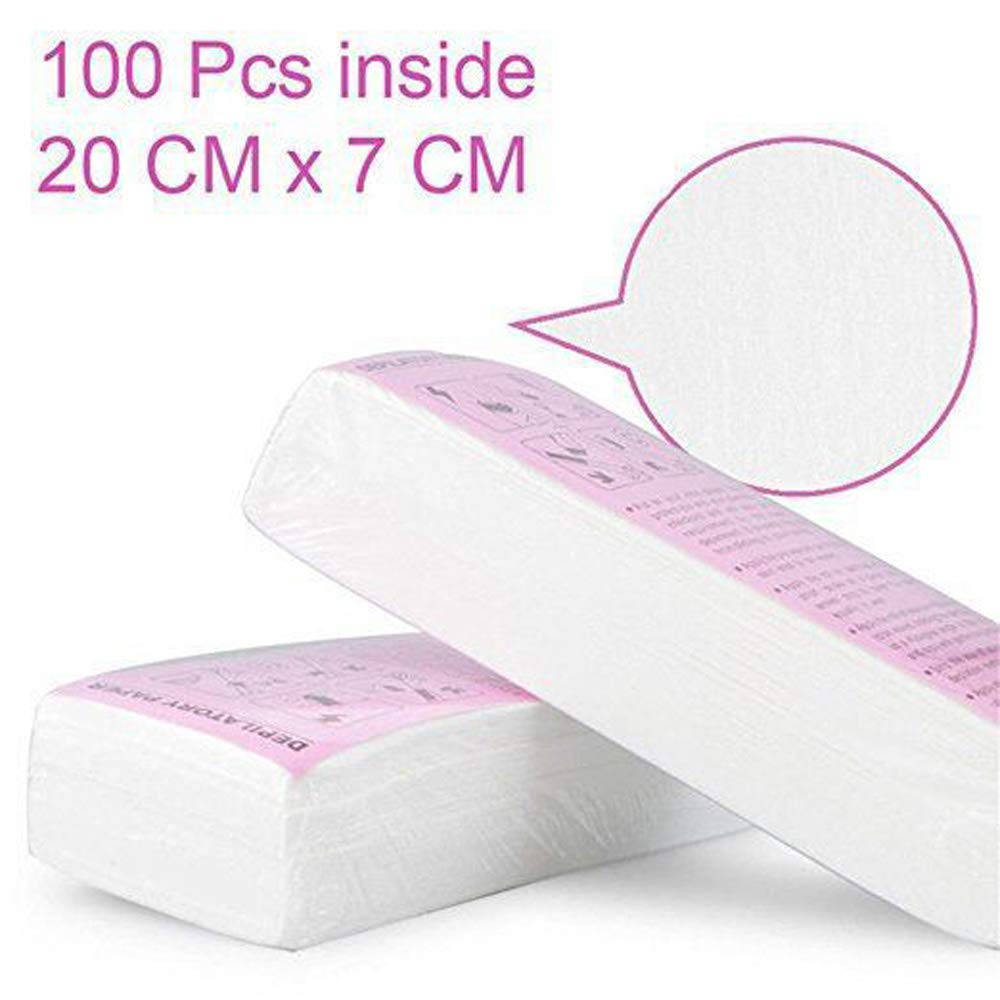 Tvoip 100 Sheet/Pack Disposable Professional Hair Removal Tool Depilatory Paper Nonwoven Epilator Women Wax Strip Paper Shaving Roll Waxing Smooth