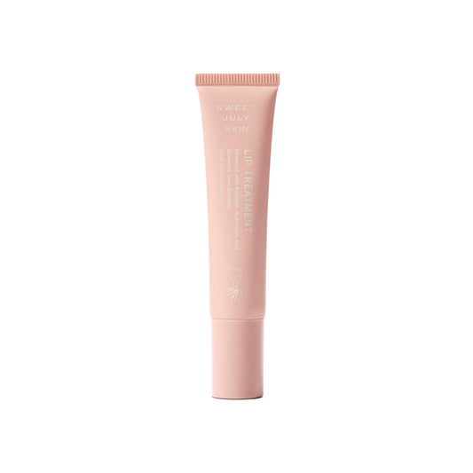 SWEET JULY SKIN Lip Treatment - Hydrating & Plumping Lip Balm with a Lip Peptide and Antioxidant Fruit Oils, Smooths & Softens, Vegan, Clean, 0.5 oz