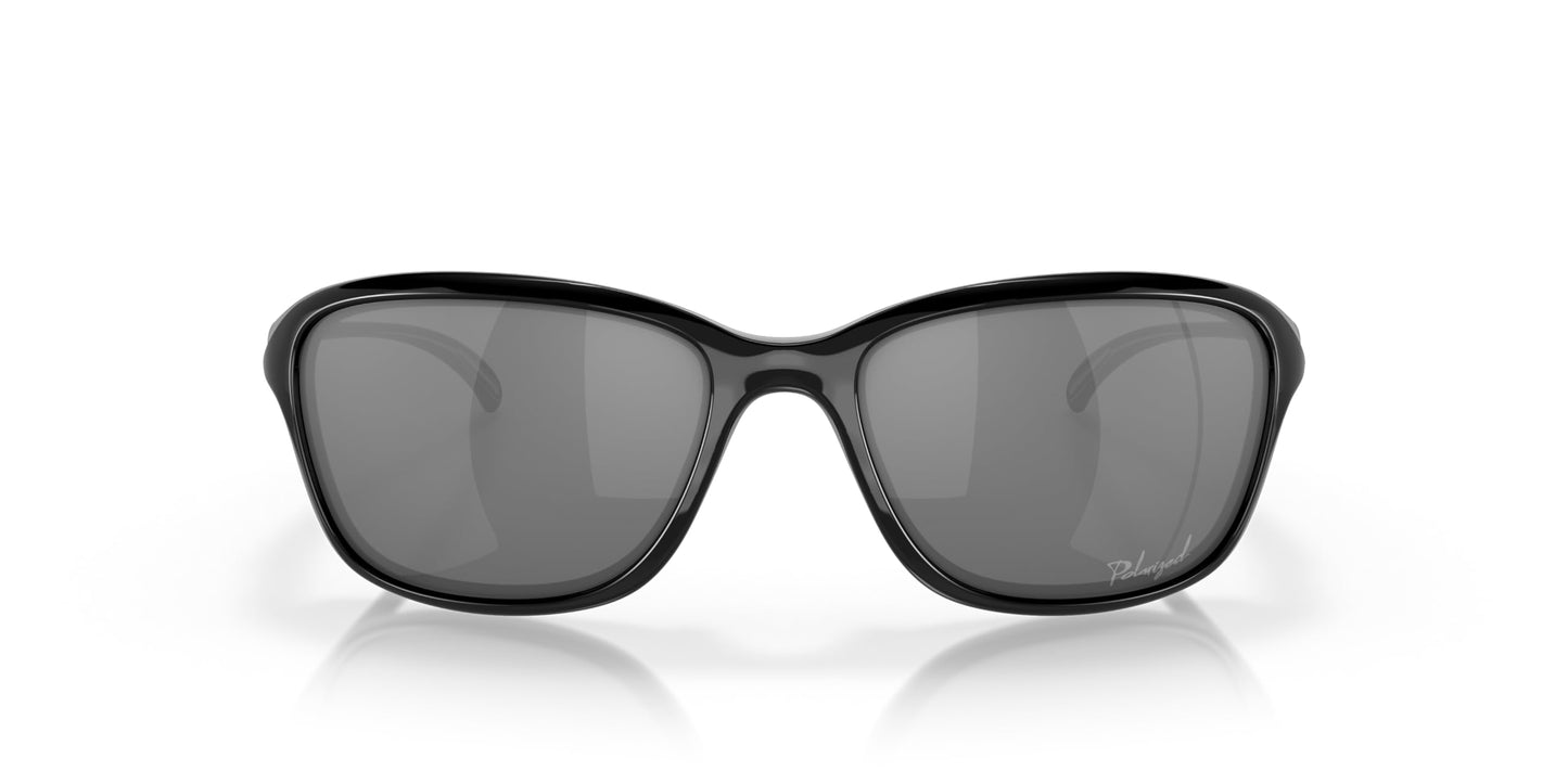 Oakley Woman Sunglasses Polished Black Frame, Black Iridium Polarized Lenses, 59MM