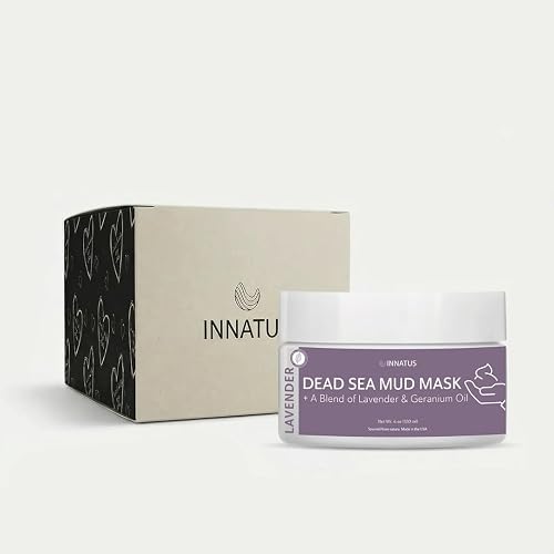 INNATUS Dead Sea Mud Mask with Lavander Oil - 4oz Detoxifying & Purifying Face Mask - Infused with Natural Oils for Acne Control & Skin