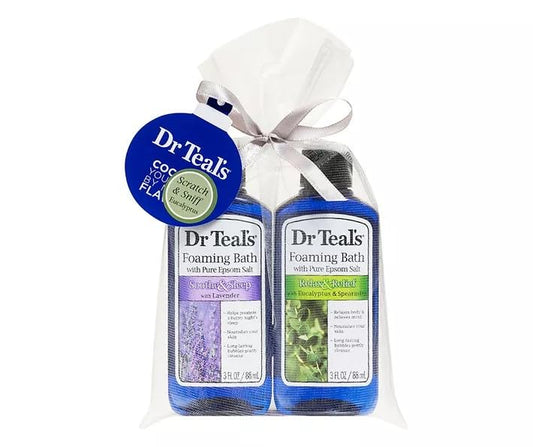 Dr Teal's Lavender & Eucalyptus 2-Piece Foaming Bath Gift Set Beauty and Personal Care Dr Teal's