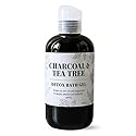 Nature Skin Shop Charcoal & Tea Tree Body Wash, Detoxifying Cleanser for Body Acne, Oily Skin & Clogged Pores, with Organic Ingredients, Sulfate-Free