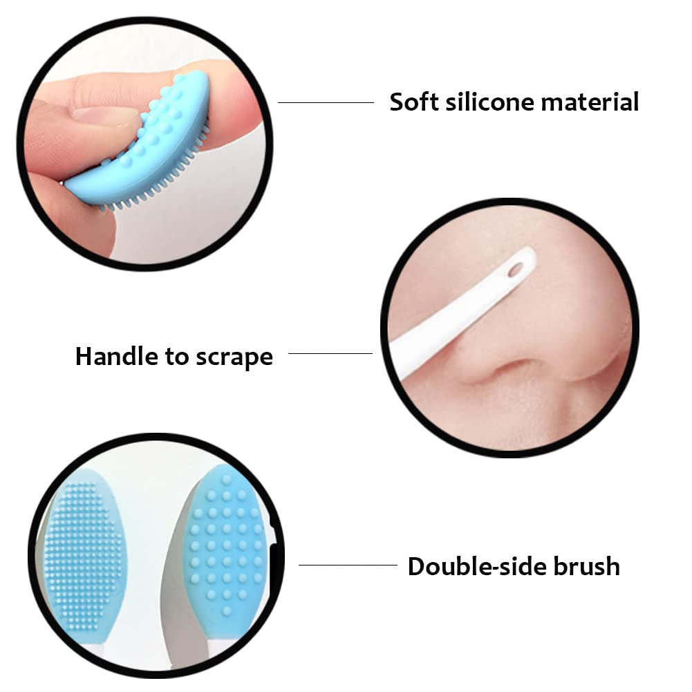 Doromy 18 Pack Silicone Exfoliating Lip Brush Exfoliator Soft Double-Sided Lip Brushes Lip Scrub Soft Cleaning Nose Brush Beauty Tool for Smoother