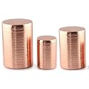 Old Dutch International Hammered Copper Plated 3 pc Canister Set (21791HC)