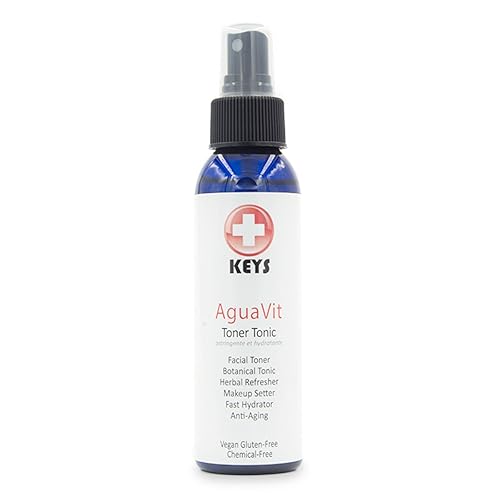 Keys AguaVit All Natural, Chemical-Free, Organic Vegan Botanical Restorative Toner Tonic, Spray Refresher, Fast Skin Hydrator, Makeup Setter, Light