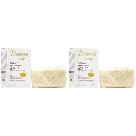 Diamond Glow Elegant Exfoliating Purifying Soap 7oz (Pack of 2) Beauty & Personal Care DIAMOND GLOW