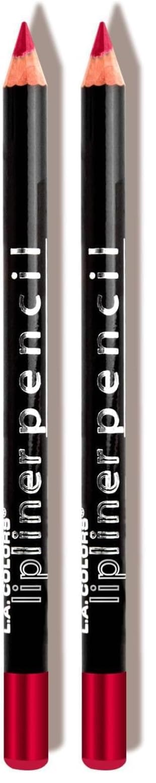 L.A. COLORS Lipliner Pencil, Forever Red CP506 (Pack of 2) Beauty and Personal Care L.A. COLORS Default Title