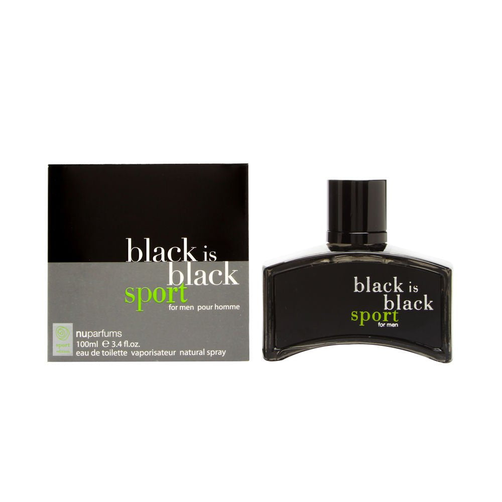 Yves Saint Laurent Nu Parfums Black is Black Sport Eau de Toilette Spray for Men, 3.4 Ounce
