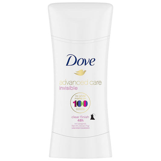 Dove Invisible Advanced Care Deodorant Solid Sticks Clear Finish 2.6 oz (Pack of 2) Beauty and Personal Care Dove