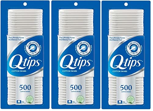Q-Tips Cotton Swabs, 500 Count (Pack of 3) Beauty and Personal Care Q-tips Default Title