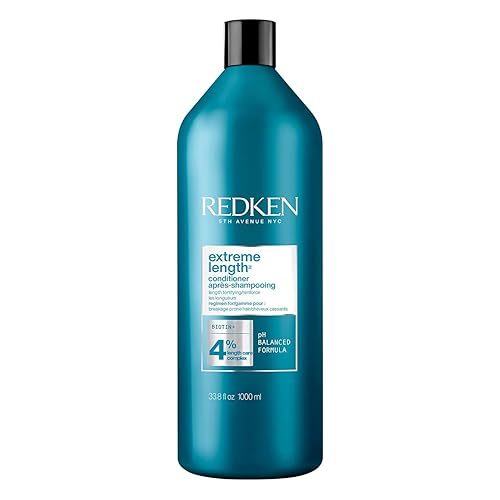 Redken Extreme Length Conditioner For Damaged Hair - Fortifies, Strengthens and Conditions Hair, Infused With Biotin & Castor Oil For Hair Growth