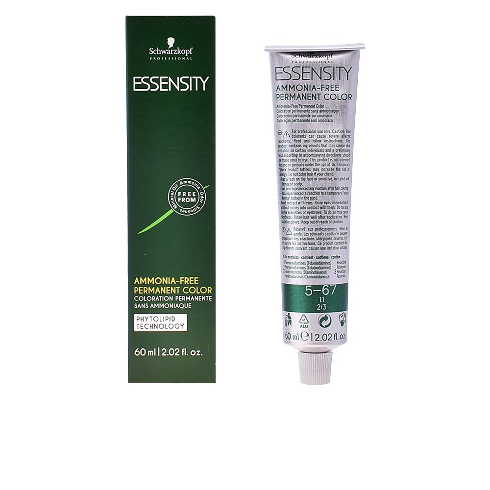 Schwarzkopf Professional Essensity Hair Color, 5-67, Light Brown Auburn Copper, 2.1 Ounce