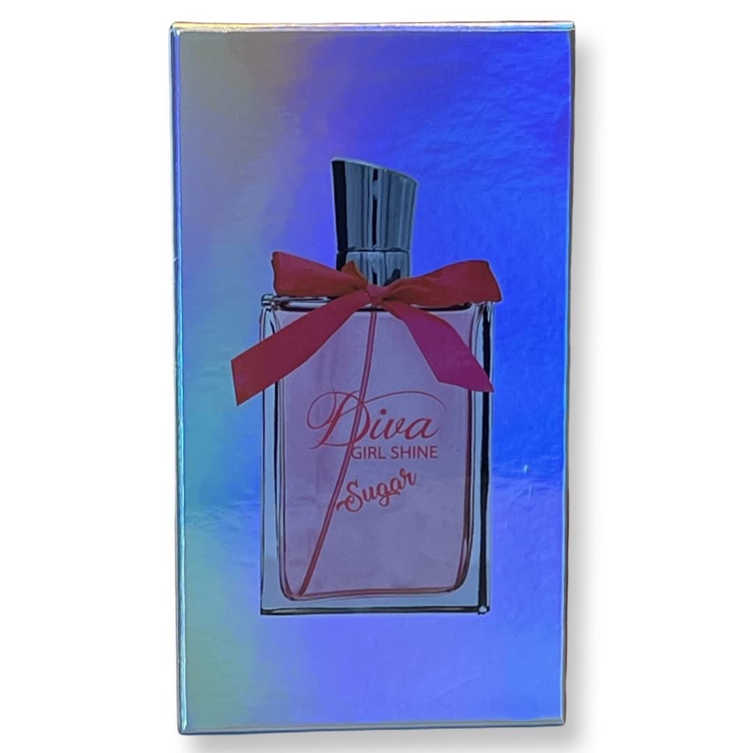 United Scents DIVA GIRL SHINE SUGAR - Eau de Parfum for Women - Notes of Tangerine, Honeysuckle, and Wild Berry - 3.4 Fl Oz