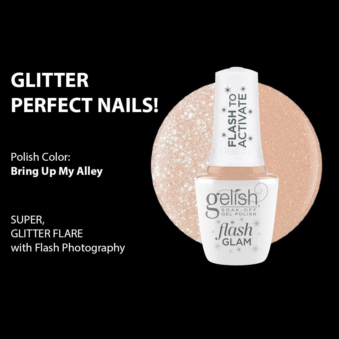 Gelish Flash Glam Sparkling Glitter Gel Polish - Bright Up My Alley, 15 mL Beauty & Personal Care Gelish