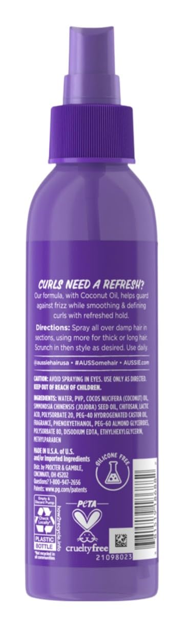 Aussie Miracle Curls Refresher 5.7 Ounce Pump (Maximum Hold) (170ml) (6 Pack)