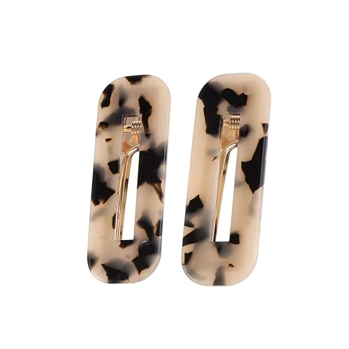 2 Pcs Tortoise Shell Hair Clips Leopard Barrettes Vintage Hair Clip for Girls