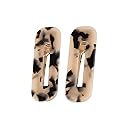 2 Pcs Tortoise Shell Hair Clips Leopard Barrettes Vintage Hair Clip for Girls