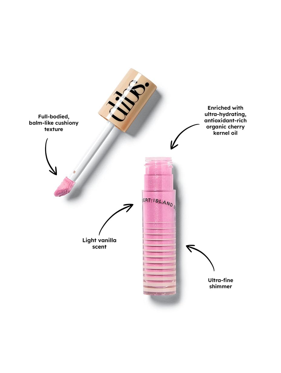 DIBS beauty Go To Glossy Balm Lip Gloss Topper, 0.20 Ounce (Rock Candy)